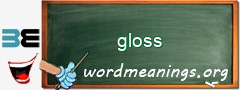 WordMeaning blackboard for gloss